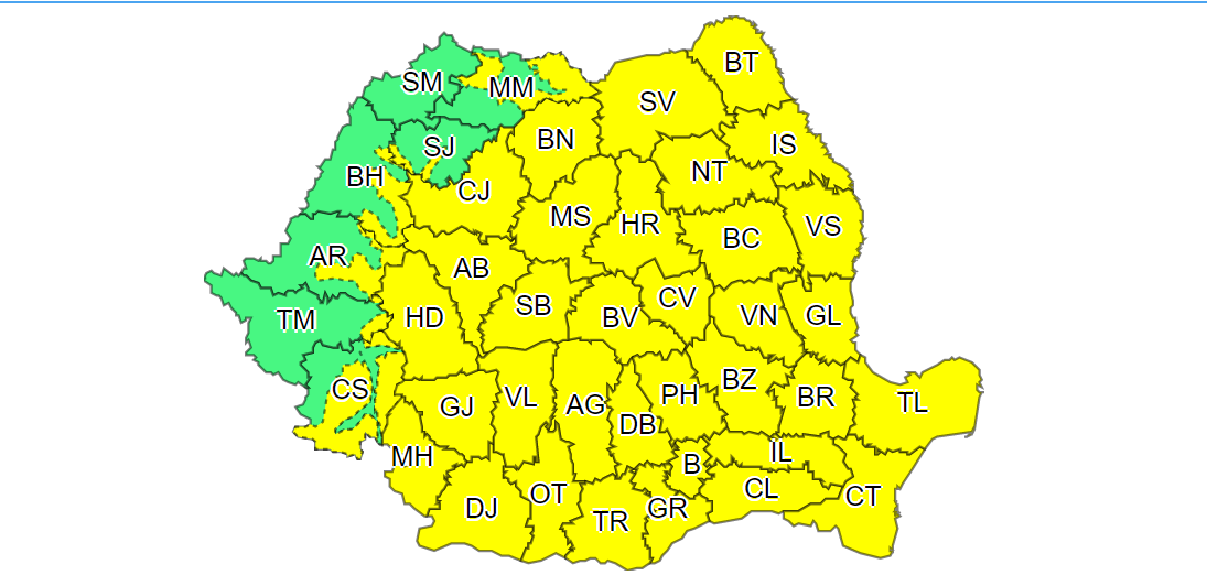Vreme instabilă în Dobrogea. Regiunea intră sub incidența unui COD GALBEN