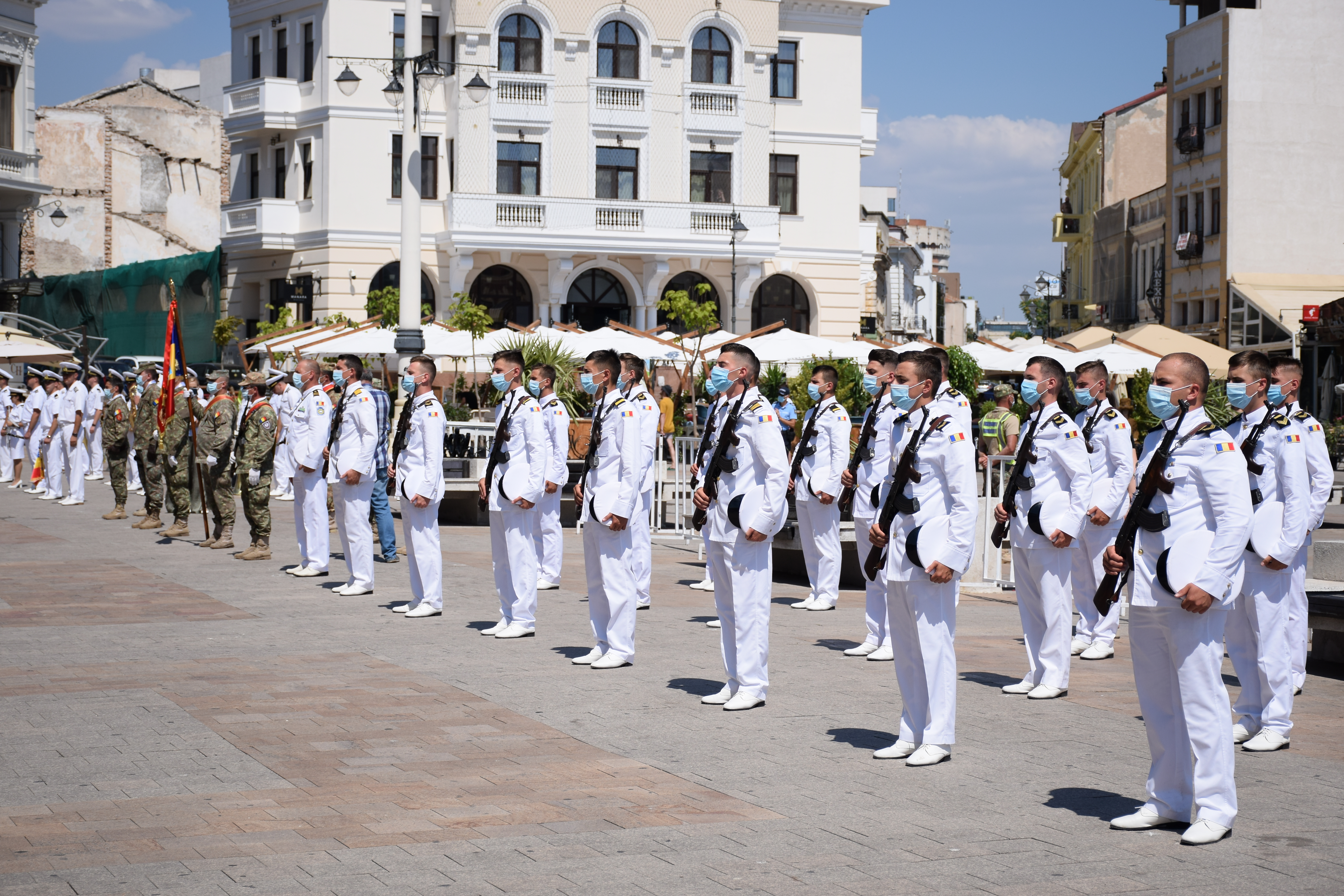 CONSTANȚA: Ziua Imnului Național, marcată de marinarii militari
