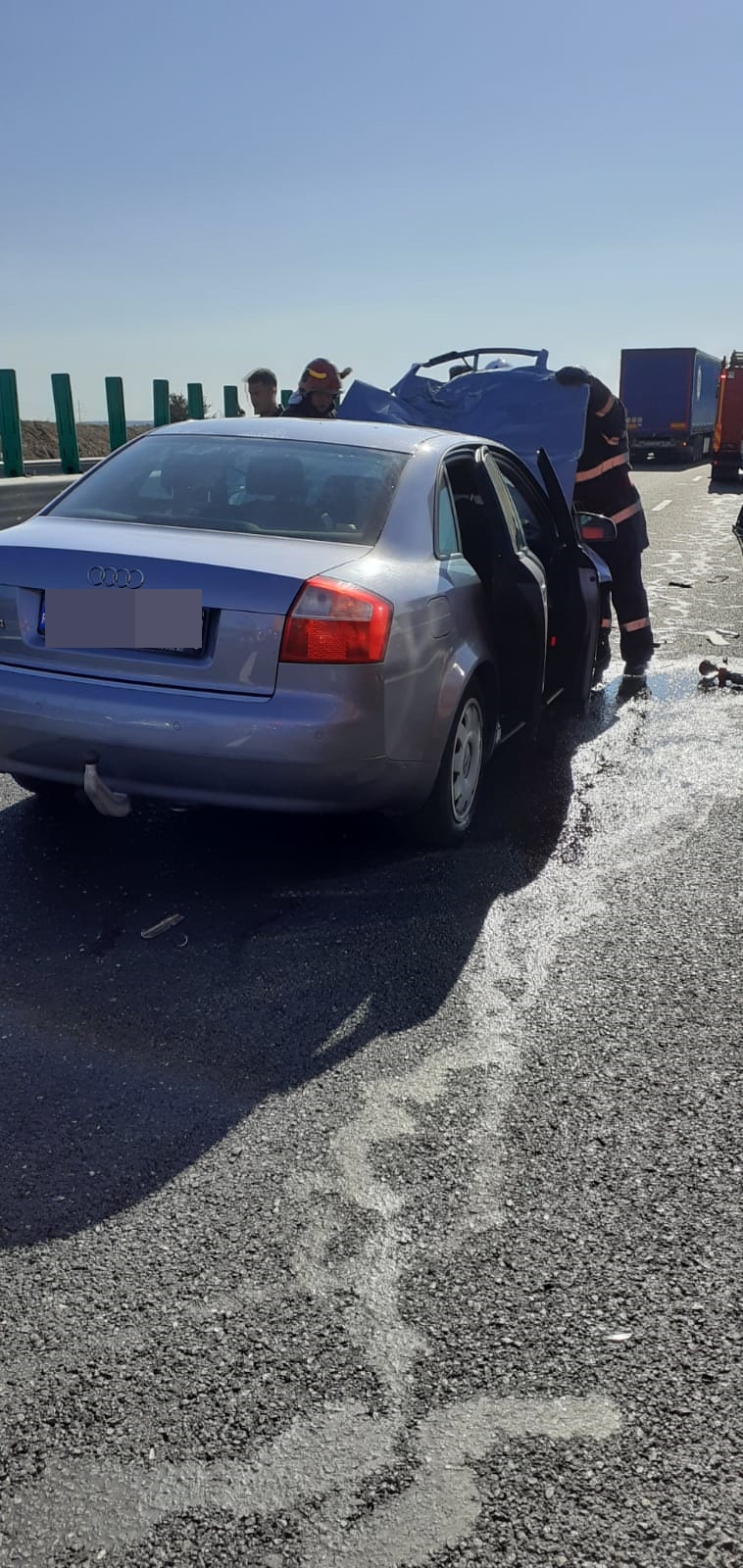 FOTO: Accident cu 9 victime pe Autostrada Soarelui