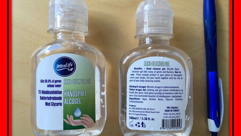 Alertă ANPC: Gel dezinfectant de mâini care conţine substanţe toxice