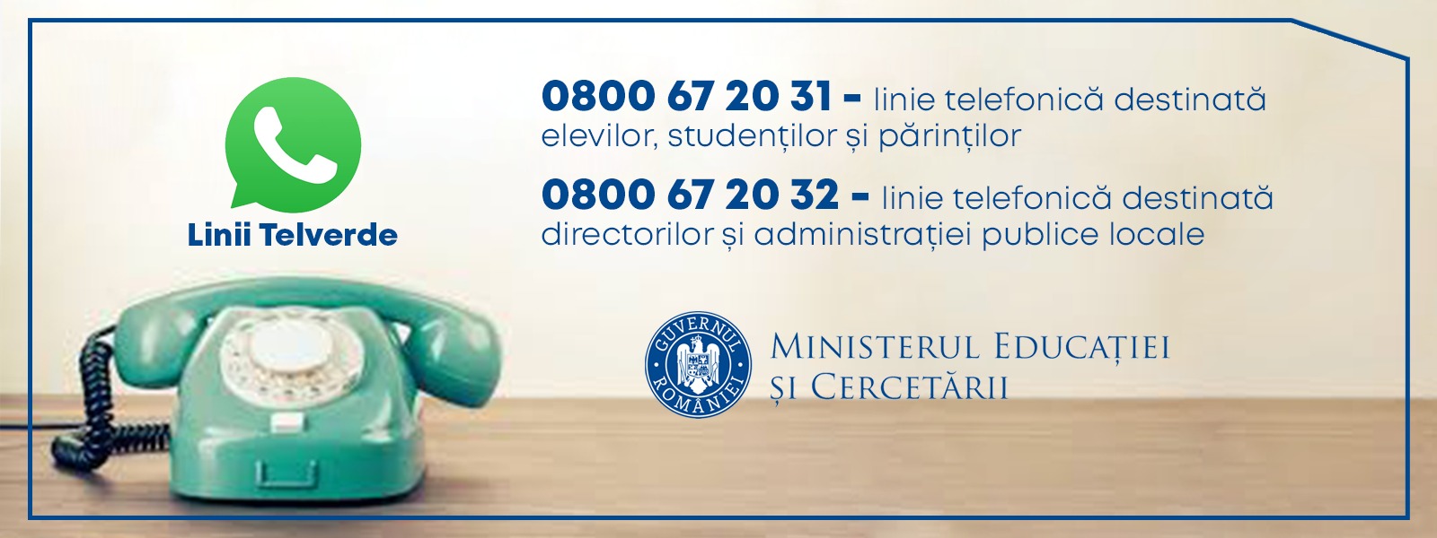 Ministerul Educaţiei a pus la dispoziţie două linii Telverde