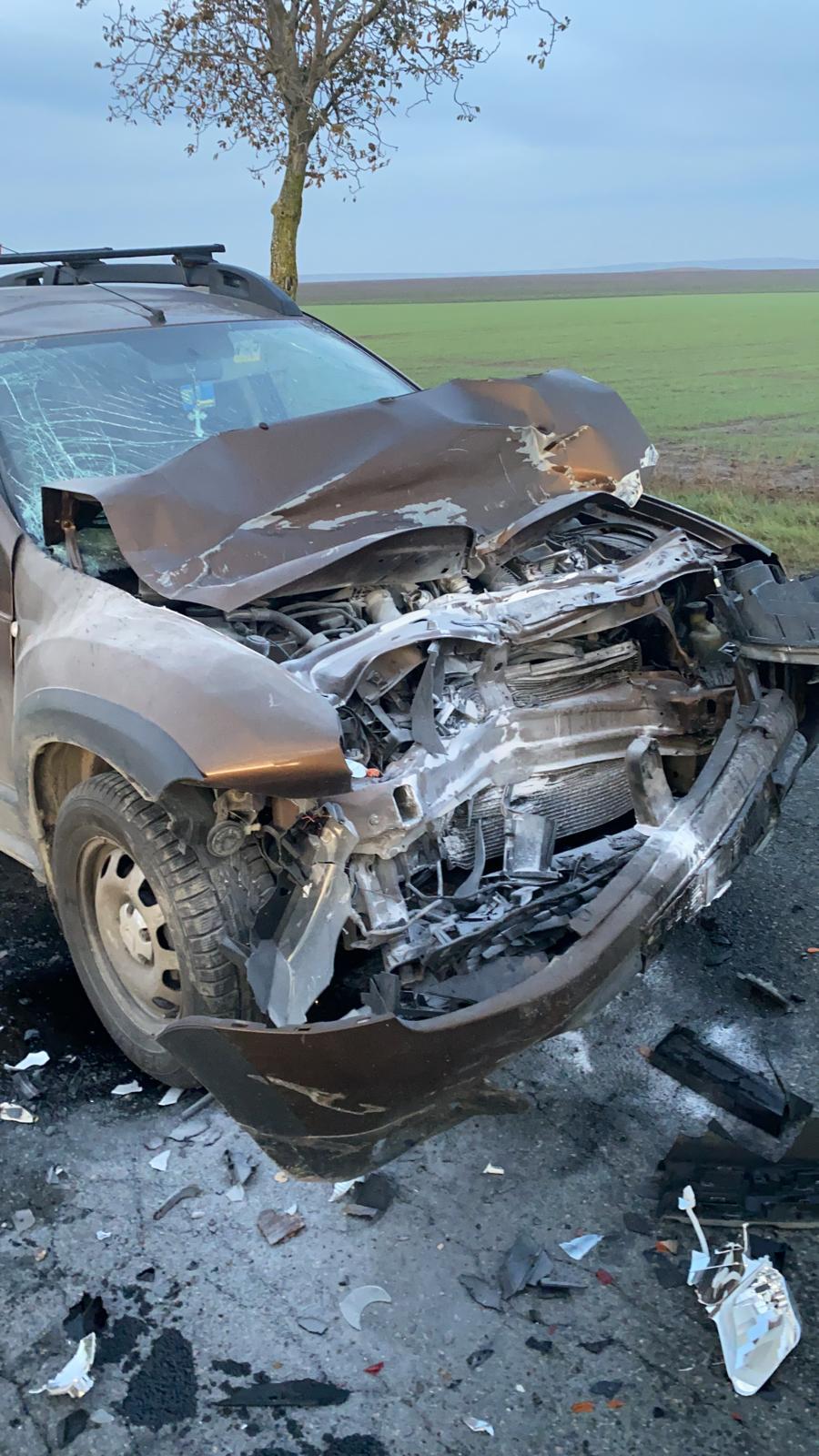 TULCEA/FOTO: Un accident rutier a avut loc pe DN 22A între localitățile Topolog și Saraiu