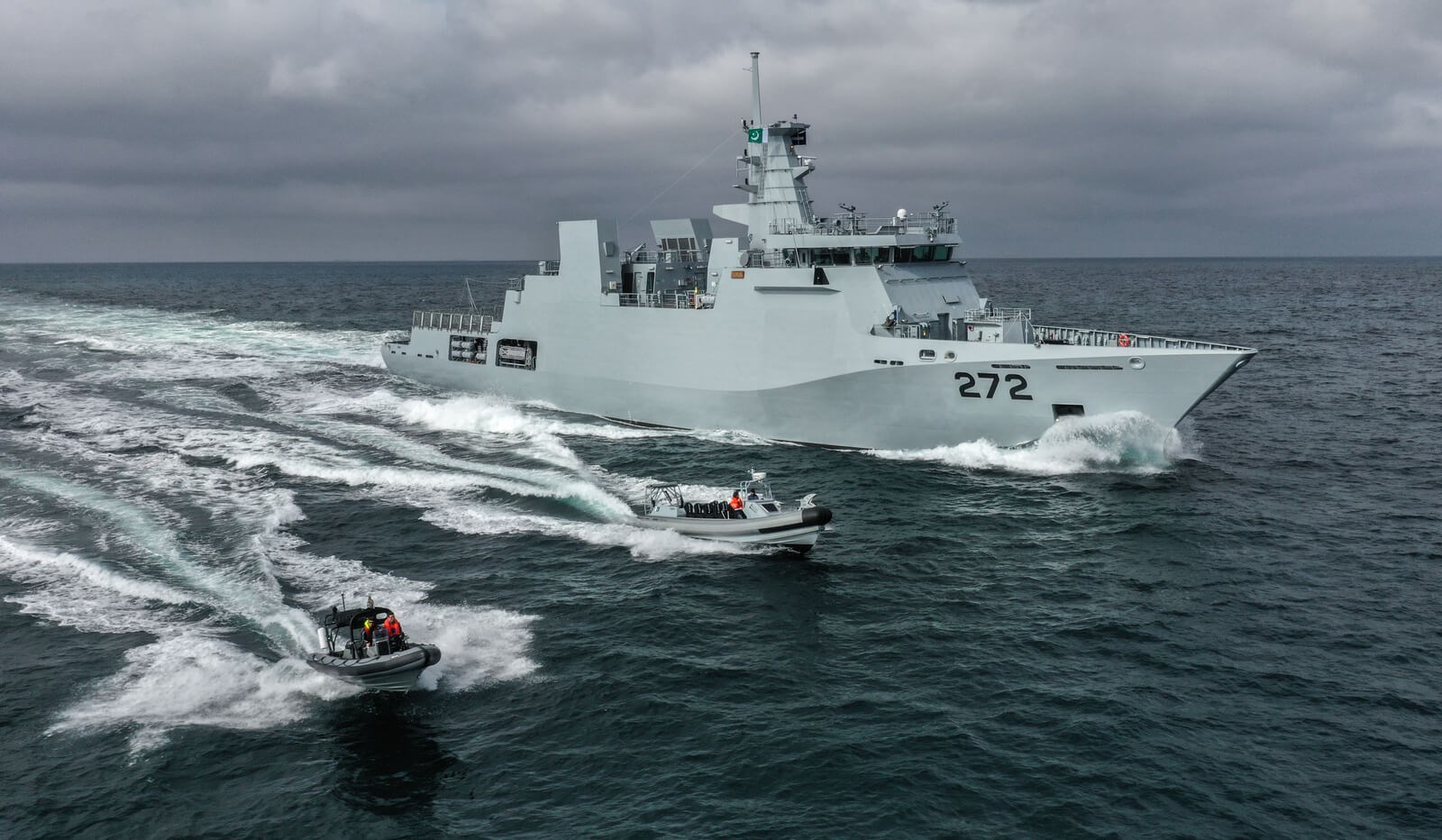 CONSTANȚA: Ceremonie de predare către Marina Militară pakistaneză a unei corvete construită în România