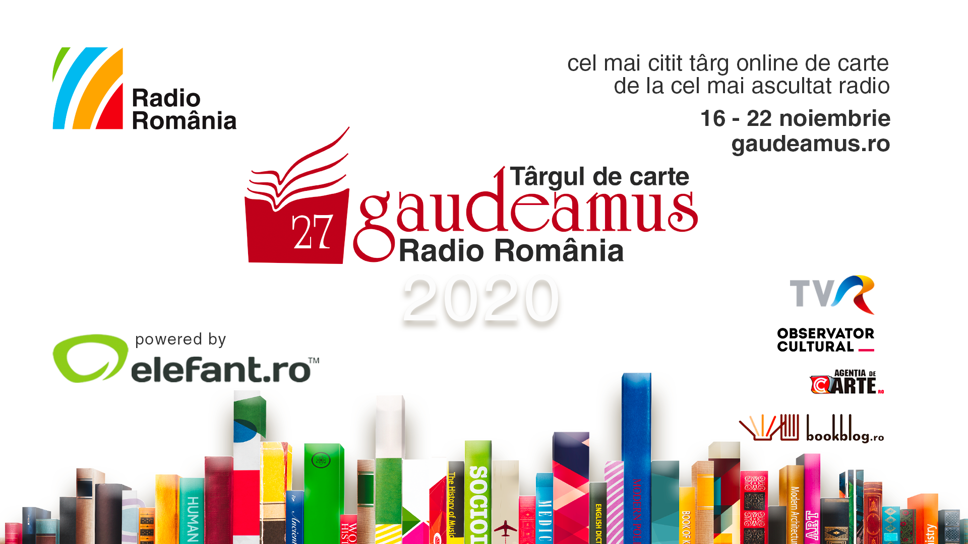 Târgul de carte Gaudeamus Radio România – Ediție specială online 16 – 22 noiembrie 2020