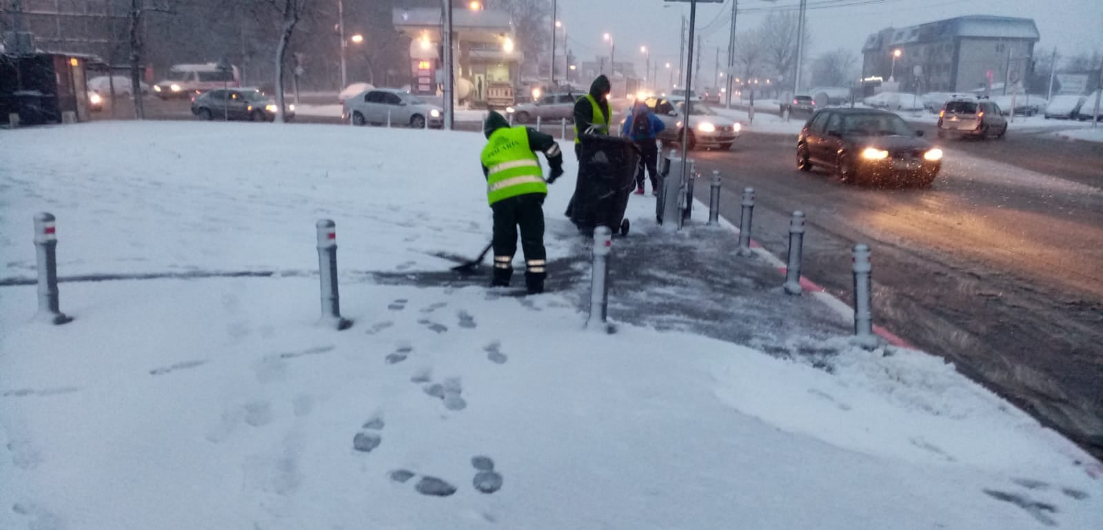 Municipiul CONSTANȚA: Circulația se desfășoară în condiții de iarnă. Intervin utilajele de deszăpezire