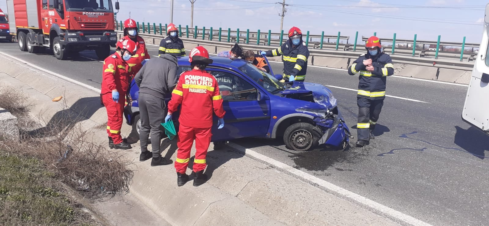 Accident rutier pe A2