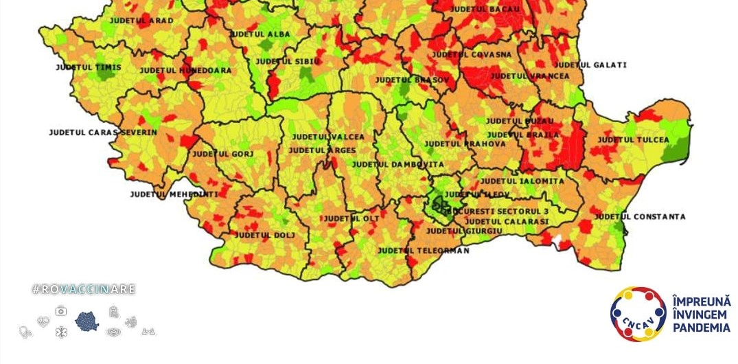 Situaţia vaccinării în Dobrogea, pe localităţi