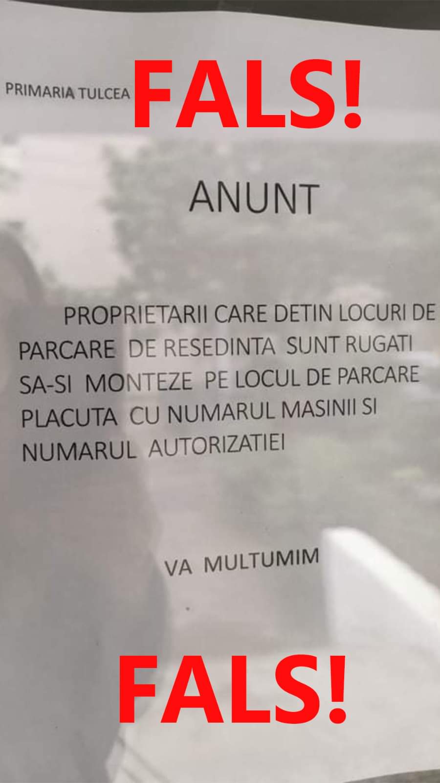 TULCEA: Mesaje false privind gestionarea locurilor de parcare