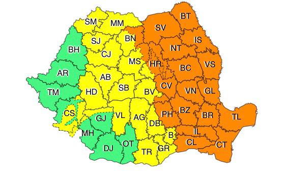 CONSTANȚA/TULCEA: Un nou cod PORTOCALIU a intrat în vigoare. Sunt așteptate averse abundente