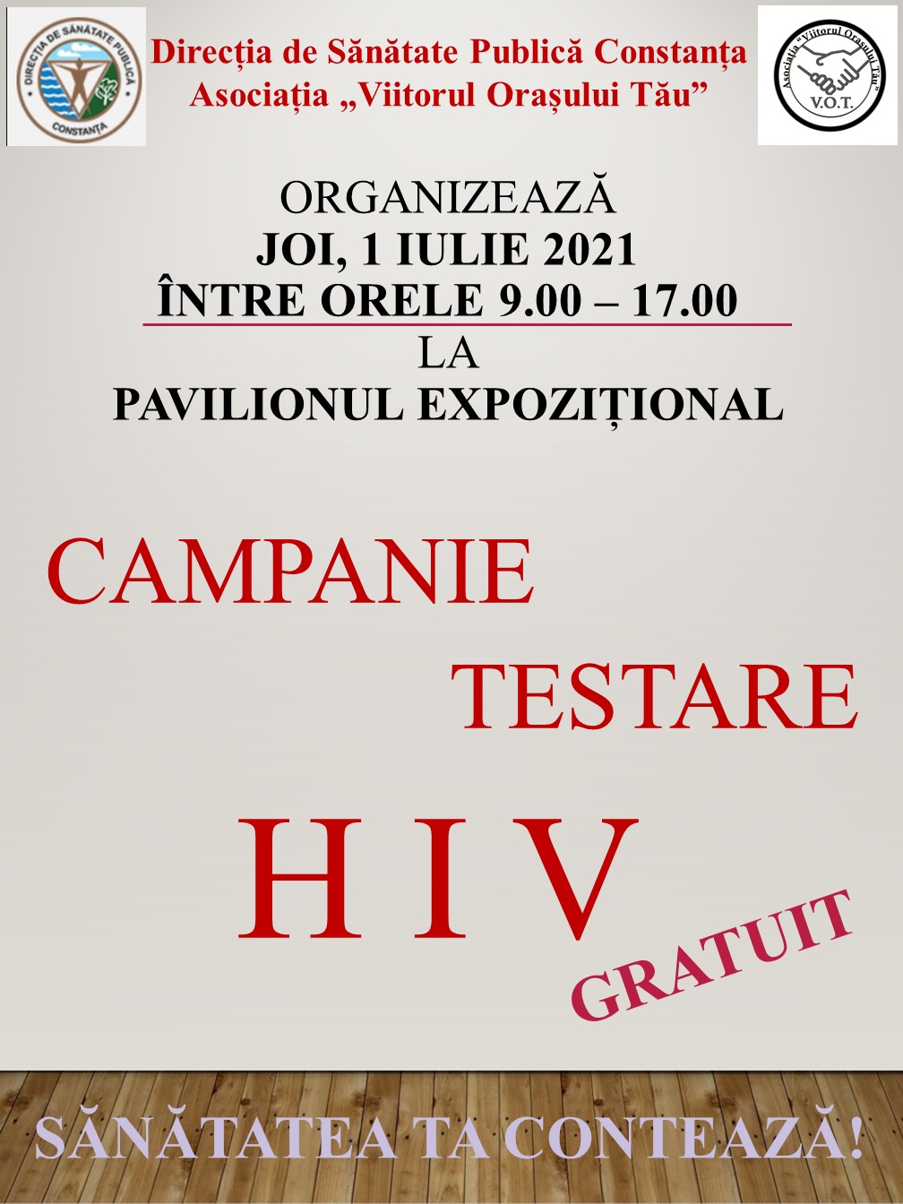 CONSTANŢA: Campanie de testare HIV, la Pavilionul Expoziţional