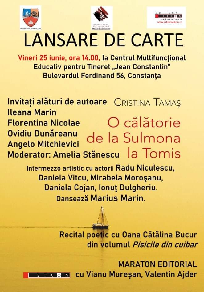 CONSTANŢA: Lansare de carte, la Centrul Multifuncțional Educativ pentru Tineret “Jean Constantin”
