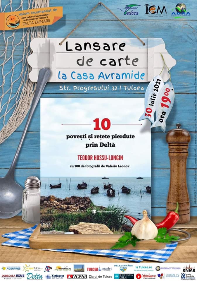 Lansare de carte la Tulcea: „10 povești și rețete pierdute prin Deltă”