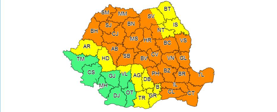 Dobrogea, sub avertizare metorologică de cod portocaliu