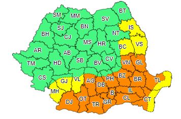 CONSTANȚA/TULCEA: Coduri galben și portocaliu – caniculă urmată de instabilitate atmosferică
