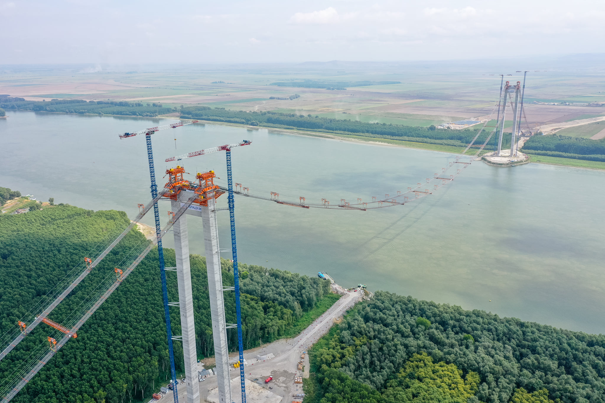 Ministrul Transporturilor: Podul de la Brăila se va deschide la final de 2022, împreună cu 10 kilometri din drumurile de legătură