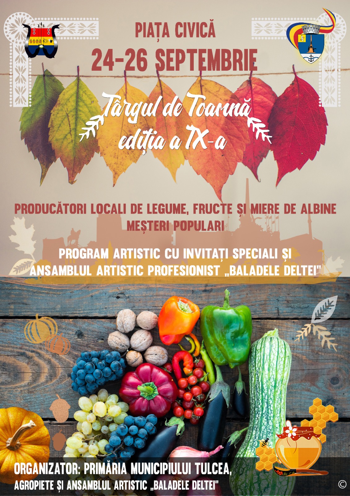 TULCEA: În perioada 24-26 septembrie va avea cea de-a IX-a ediție a Târgului de Toamnă