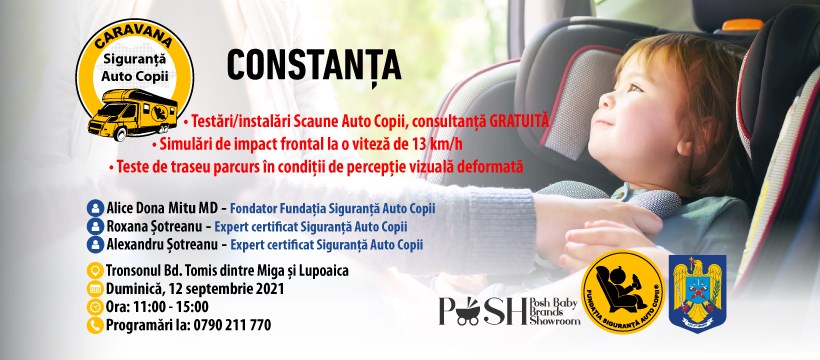 INTERVIU | Roxana Șotreanu, co-fondator al Centrului de Siguranța Auto Copii Constanța: “ Doar 30% dintre copiii din România sunt transportați în scaune auto”