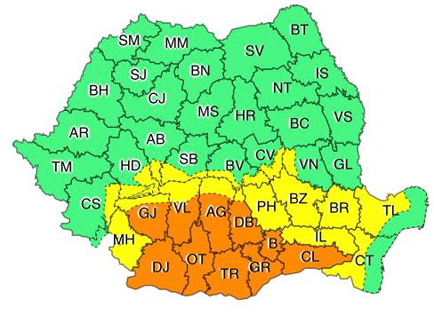 ANM a emis o avertizare meteo cod galben de ploi abundente. Ce zone sunt vizate