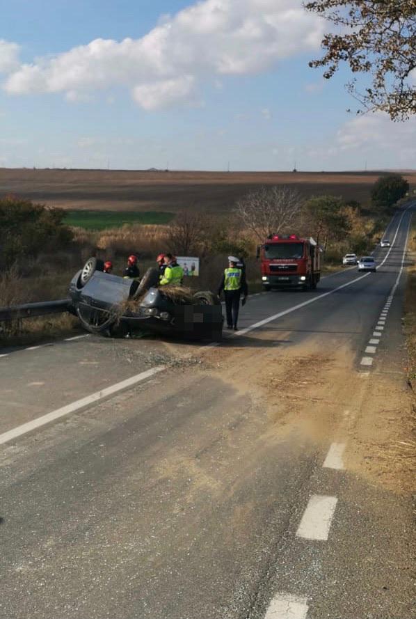 Județul TULCEA/FOTO: Accident rutier între localitățile Luncavița și Vacăreni