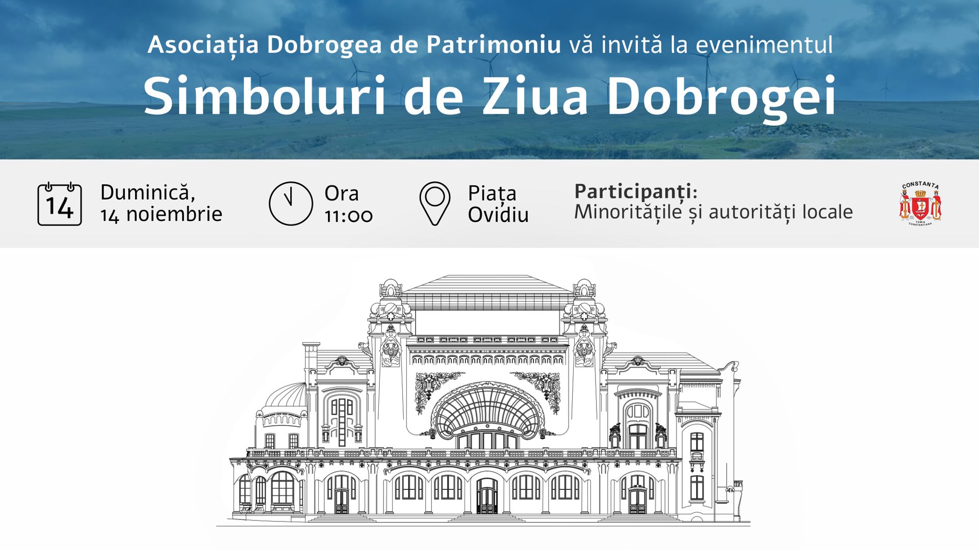 Gravuri în granit montate în Piaţa Ovidiu în cadrul evenimentului „Simboluri de Ziua Dobrogei”
