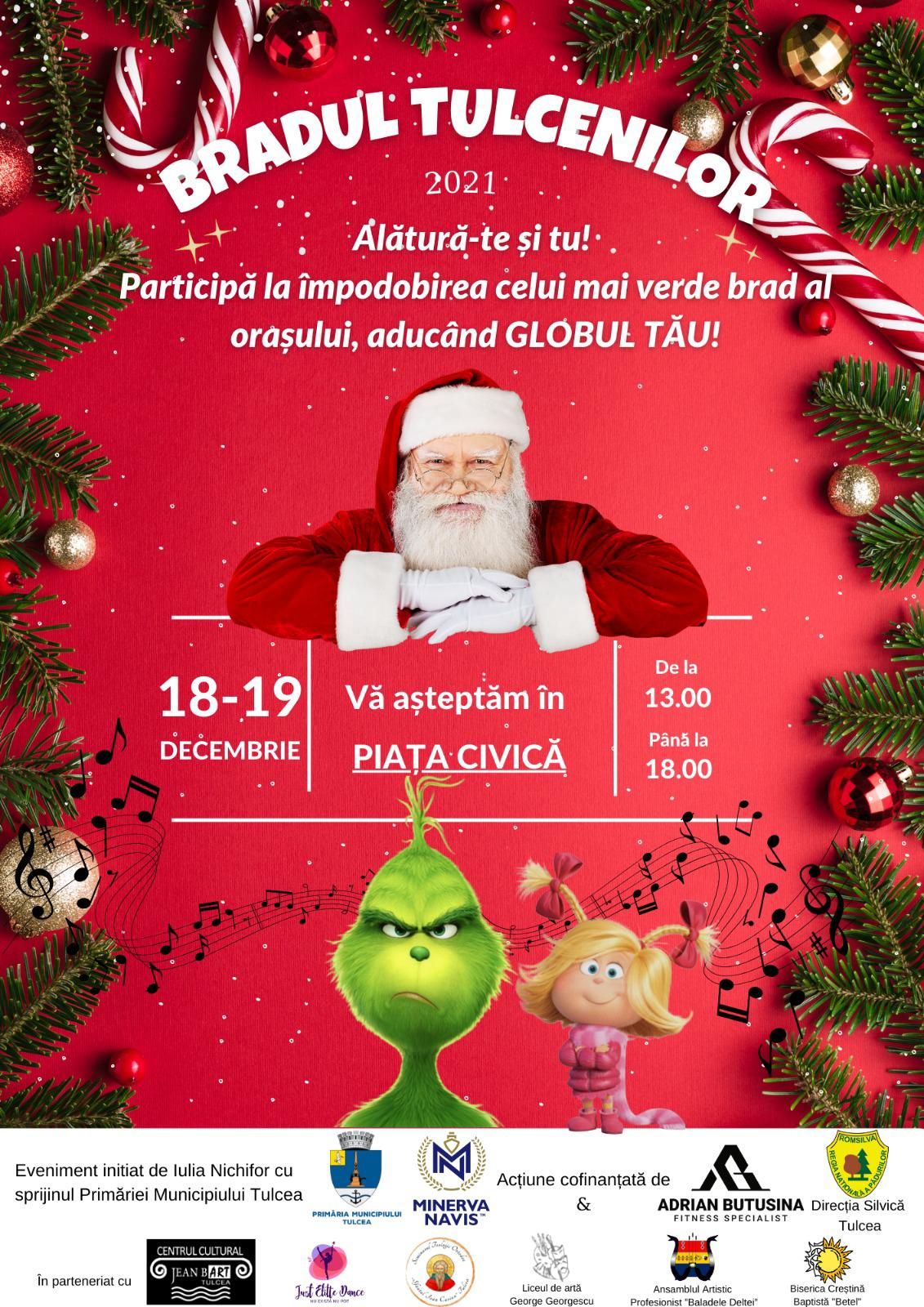 Ideea unei tinere din Tulcea îi aduce împreună pe Moș Crăciun și Grinch, pentru a împodobi bradul din oraș