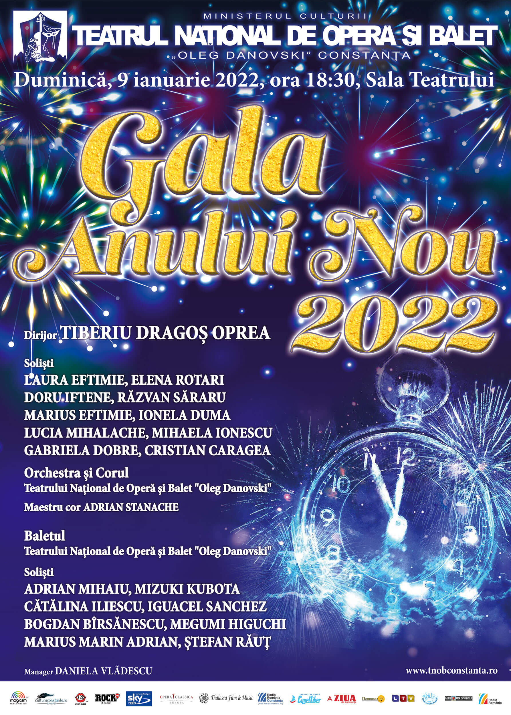 CONSTANŢA: ”Gala Anului Nou 2022”, la Teatrul Național de Operă și Balet ”Oleg Danovski”