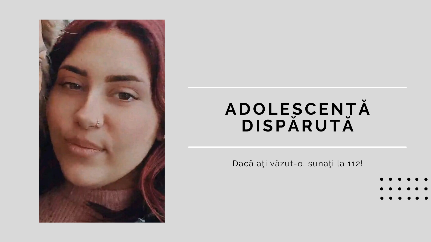Adolescentă din Constanţa, dispărută! Dacă aţi văzut-o, sunaţi la 112!