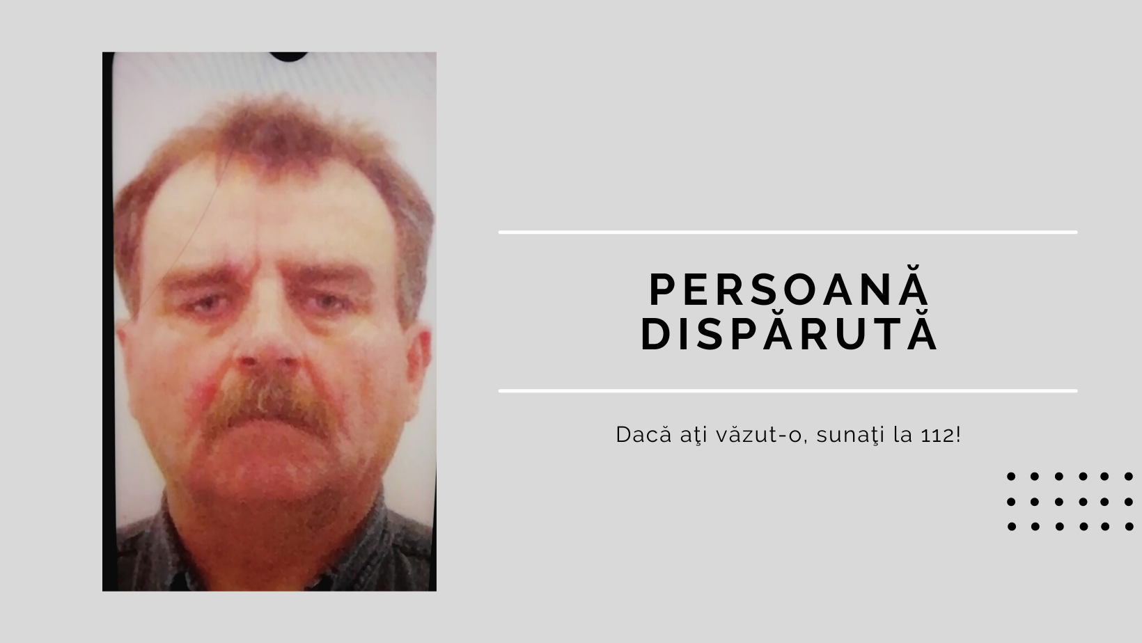 UPDATE Bărbat a fost găsit / L-aţi văzut? Bărbat dat dispărut, în municipiul Constanţa