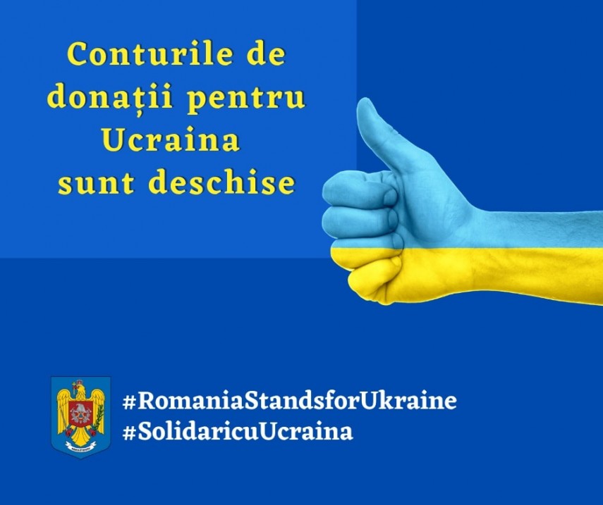 IGSU: Conturile în scopul colectării donațiilor aferente ajutoarelor umanitare pentru Ucraina