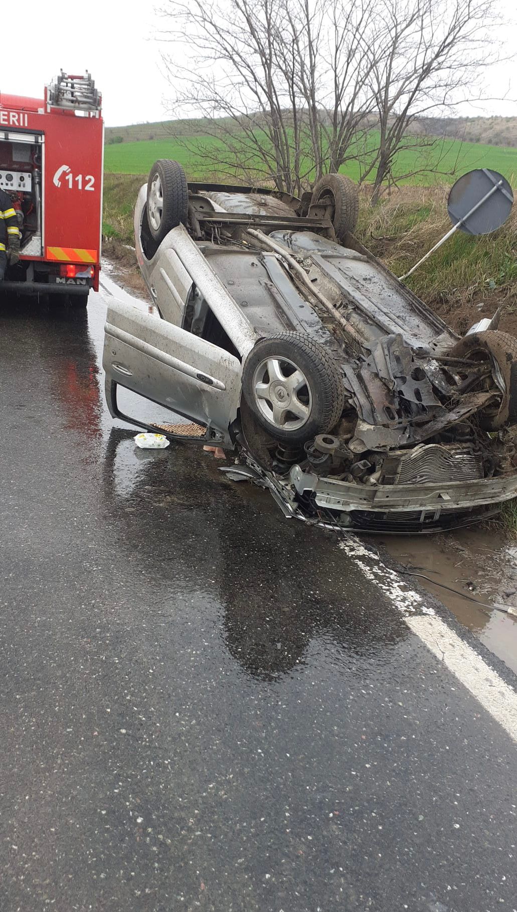 FOTO. Accident rutier la ieșirea din localitatea Jijila