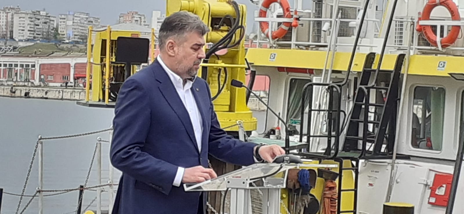 Marcel Ciolacu, la Constanţa: România se pregăteşte logistic pentru ca mărfurile din Ucraina să meargă către statele civilizate