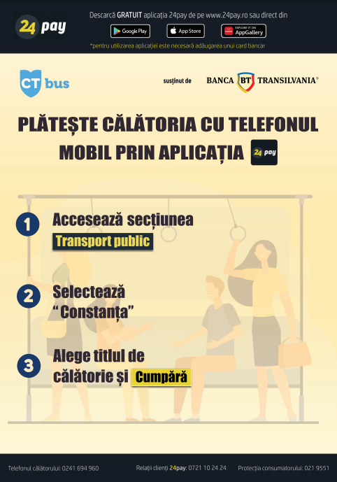 CONSTANŢA: O nouă modalitate de plată a călătoriilor cu CT BUS