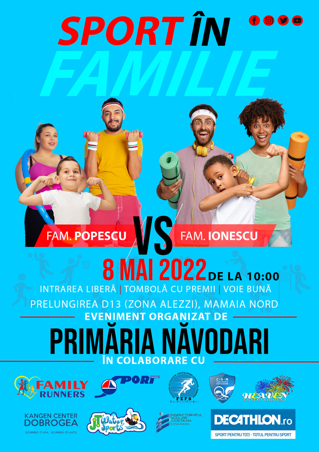 Evenimentul ”Sport în familie” va avea loc duminică în stațiunea Mamaia Nord