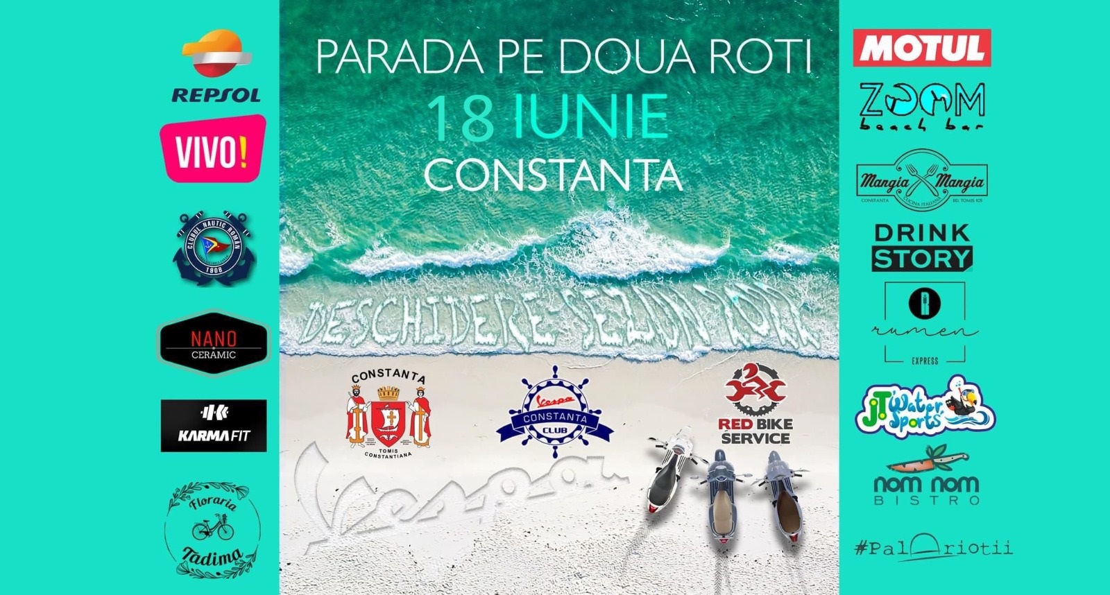 Paradă pe două roți – deschidere de Sezon Vespa, pe litoral