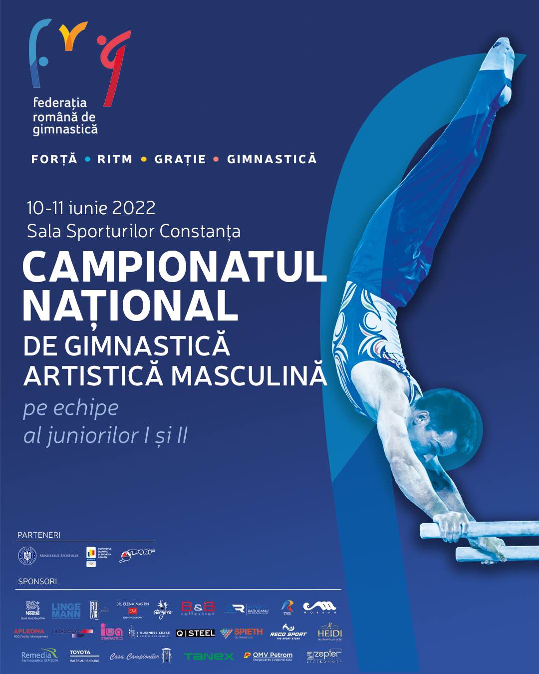 Naționalele pe echipe ale juniorilor I și II la gimnastică masculin sunt programate la Constanța