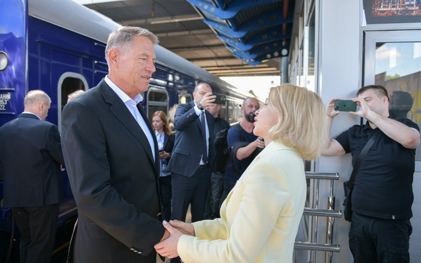 Preşedintele Klaus Iohannis a ajuns la Kiev