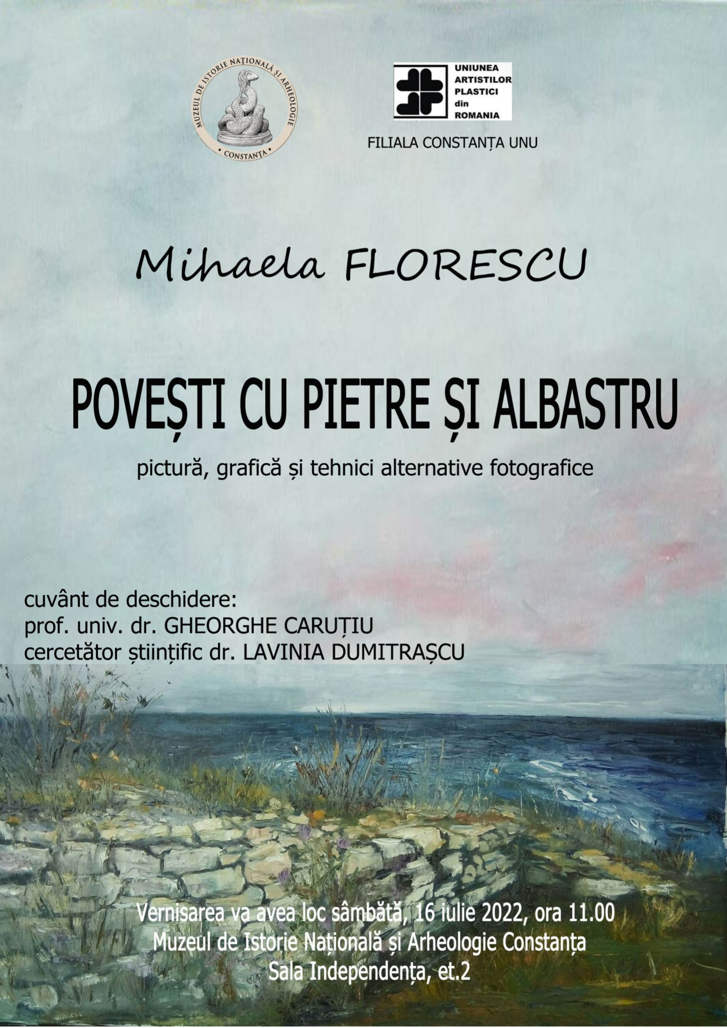 CONSTANȚA: Poveşti cu pietre şi albastru – vernisaj al artistei plastice Mihaela Florescu