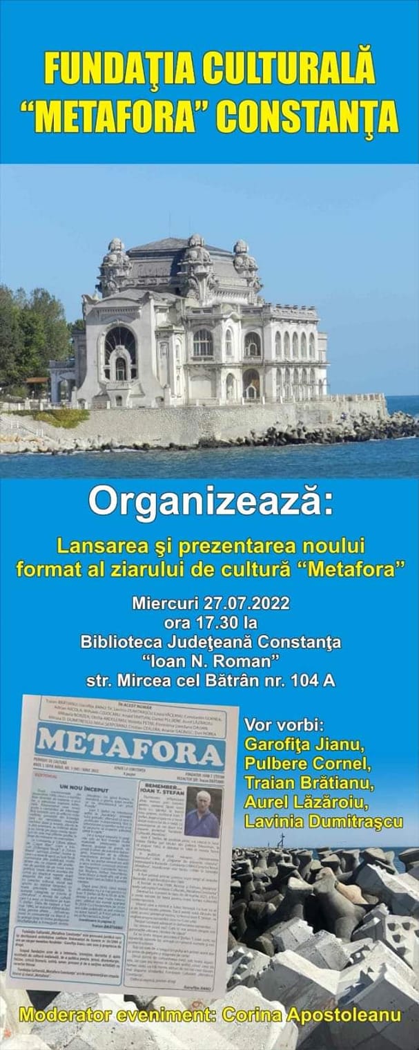CONSTANȚA: Ziarul de cultură Metafora se relansează într-un nou format