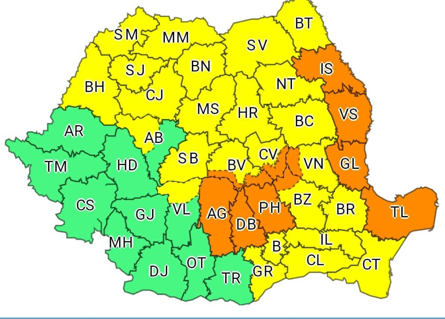ANM a emis avertizări meteorologice de vreme instabilă în Dobrogea