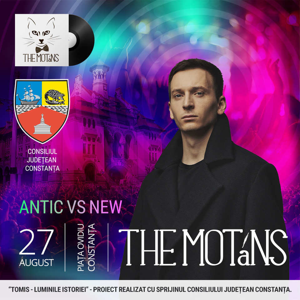 „Tomis – Luminile Istoriei“ – spectacol în Piața Ovidiu. Concert The Motans, regal de imagini, culori, efecte speciale 3D, dans și muzică