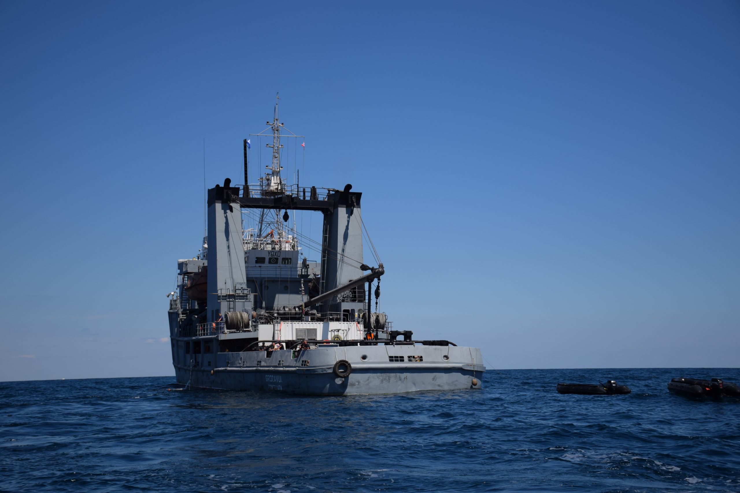 Mină marină din timpul celui de-Al Doilea Război Mondial, distrusă de scafandrii Forțelor Navale