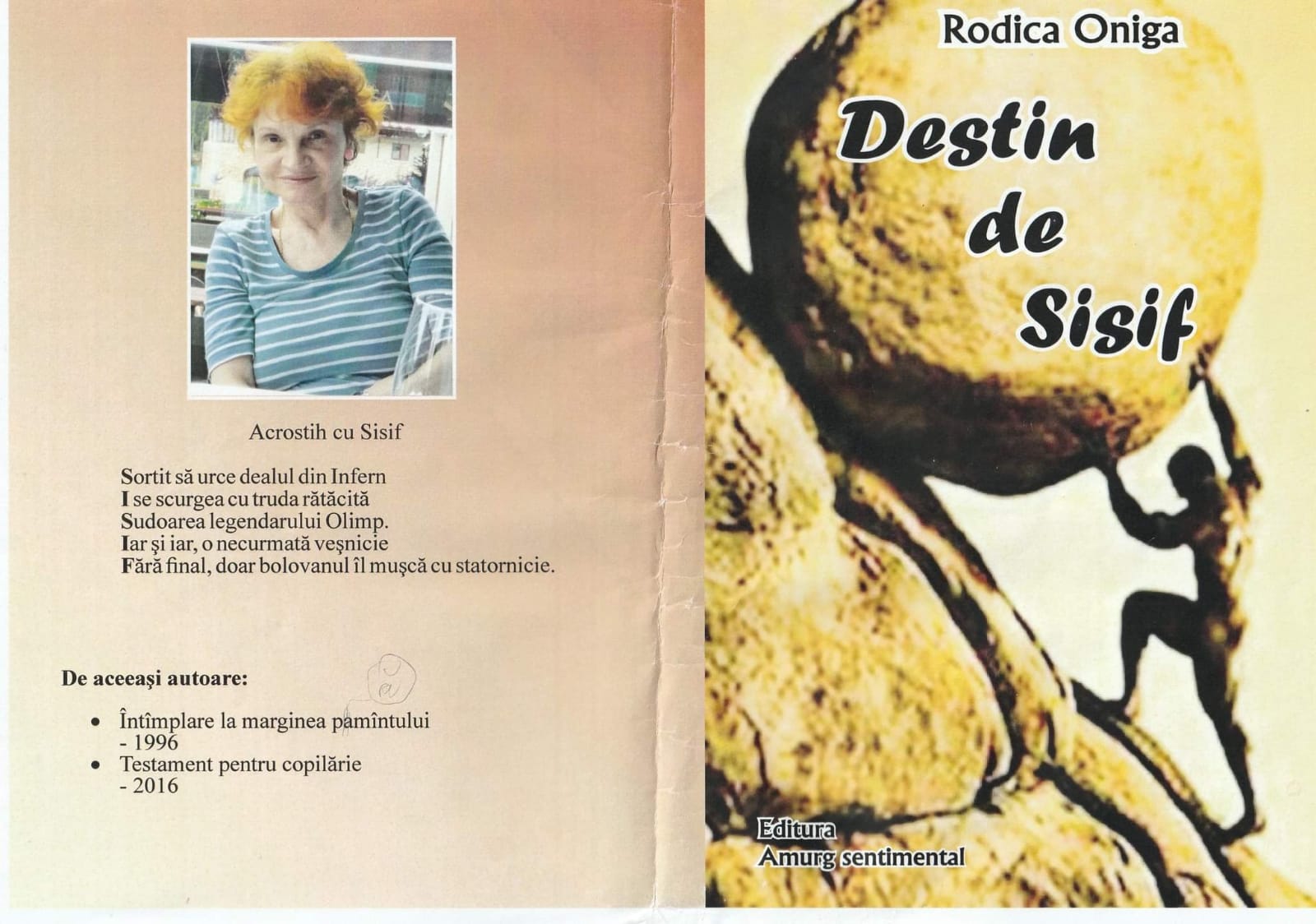 Lansare de carte: „Destin de Sisif“ – volum de versuri semnat de Rodica Oniga