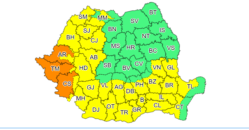 CONSTANȚA/TULCEA: Cod galben de caniculă