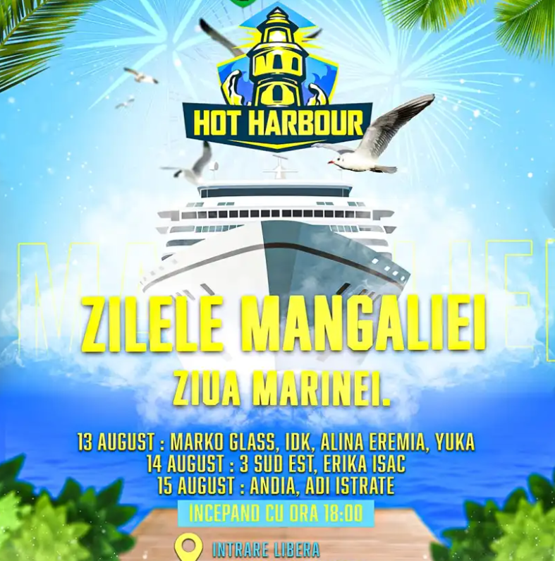 Zilele Mangaliei 2022. Concerte, jocuri marinărești și focuri de artificii