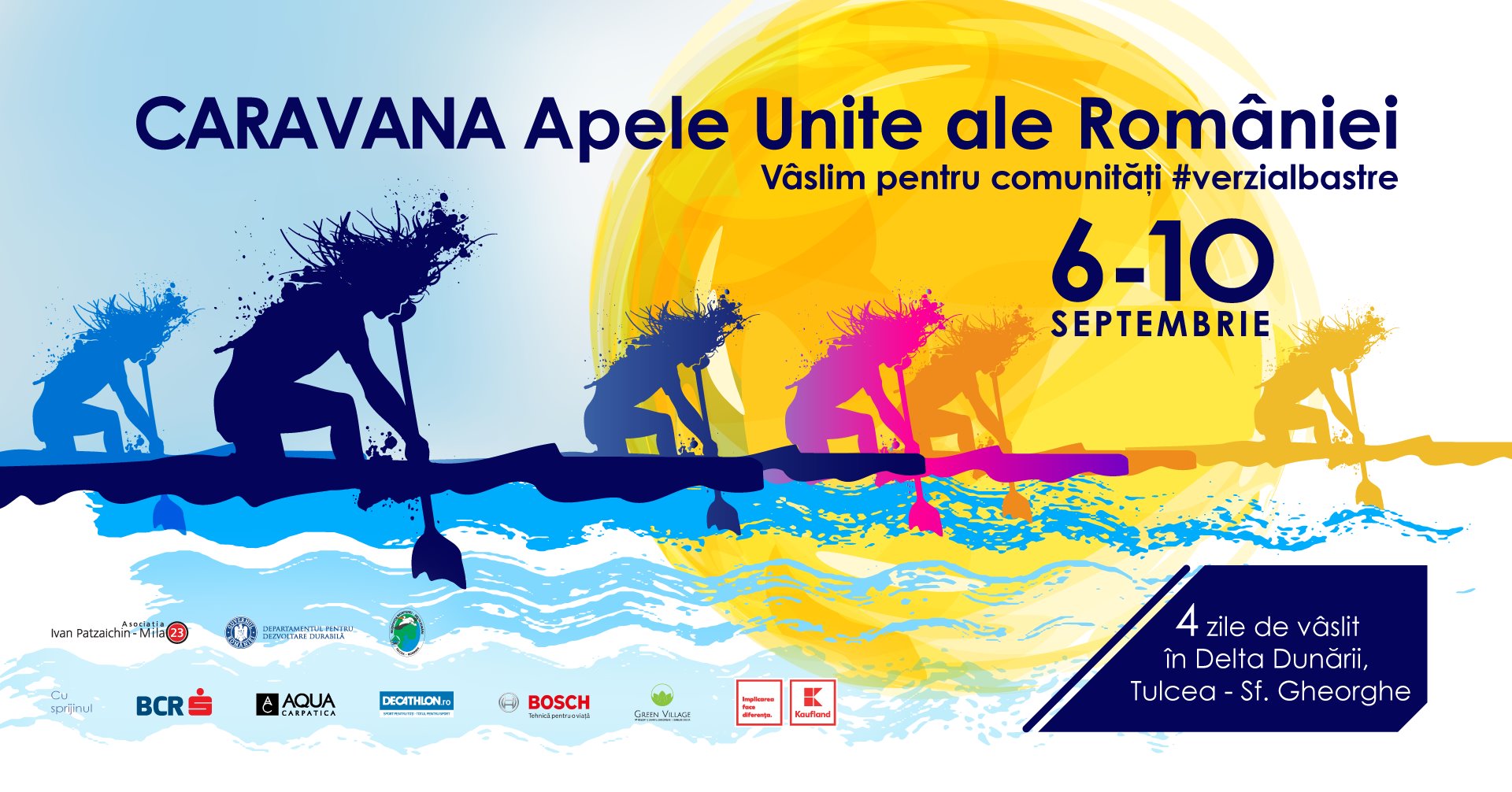 TULCEA: Caravana ‘Apele unite ale României’ a plecat spre Mila 23
