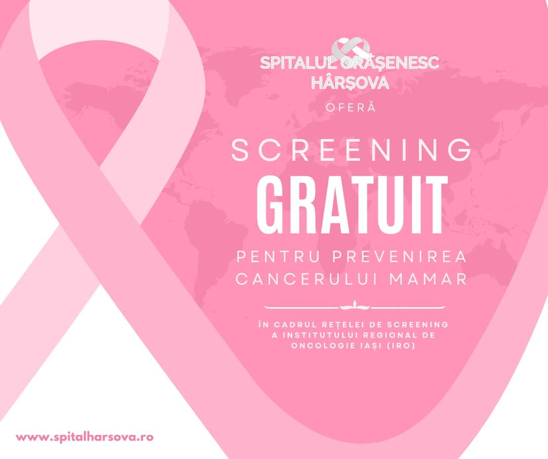 Testare GRATUITĂ pentru cancer mamar, la Spitalul Orășenesc Hârșova. Programul se adresează tuturor femeilor ASIGURATE sau NEASIGURATE din județul Constanța