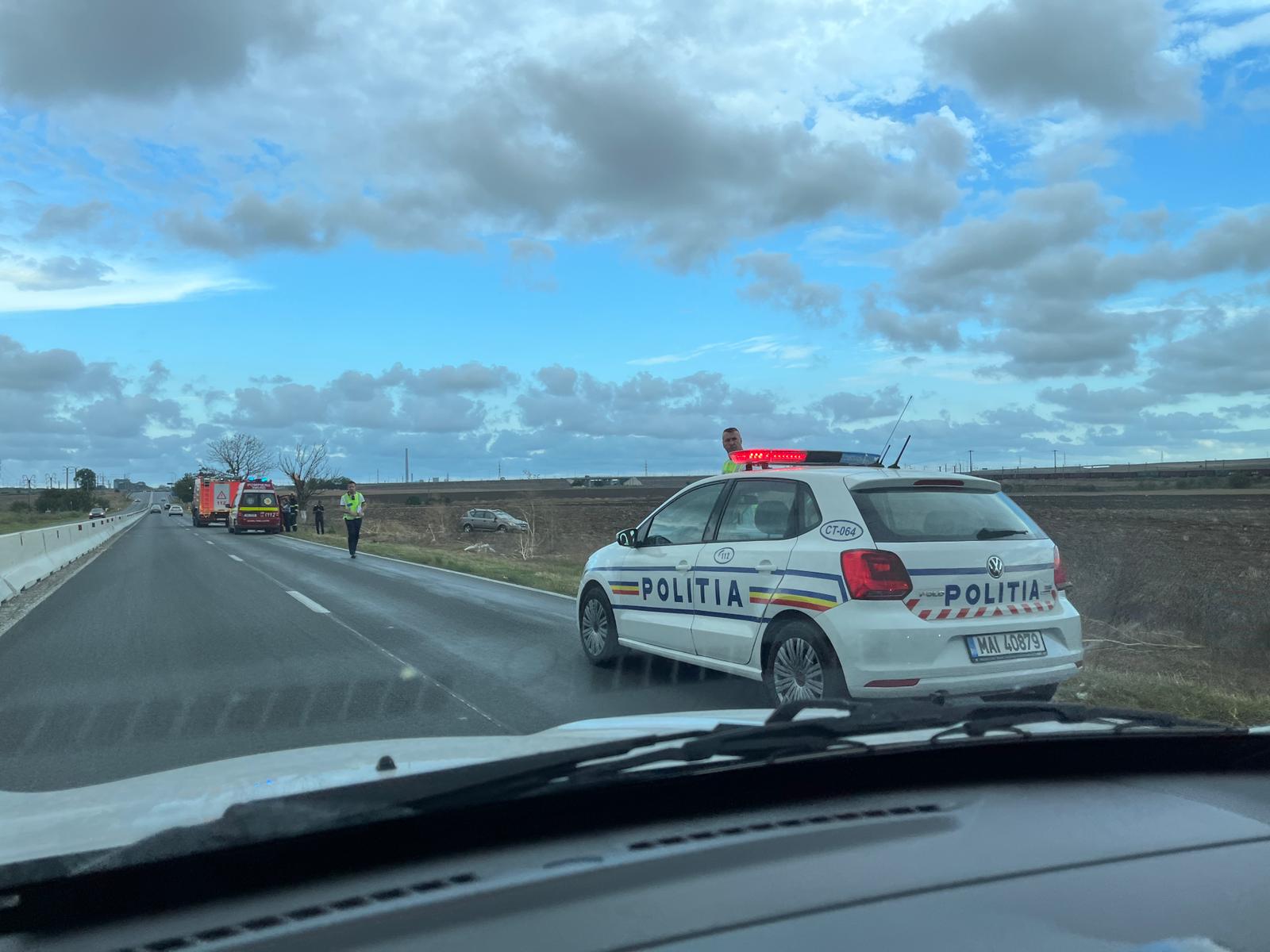 FOTO. Accident rutier între Constanța și Valu lui Traian