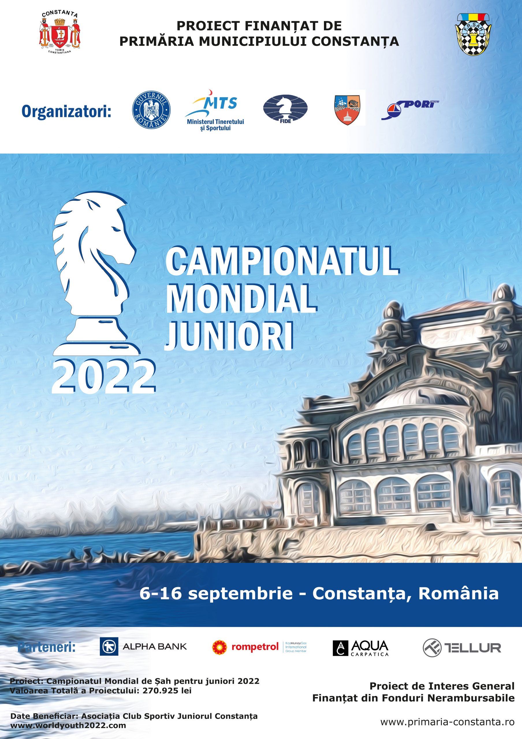 La Constanța începe Campionatul Mondial de Șah pentru Juniori