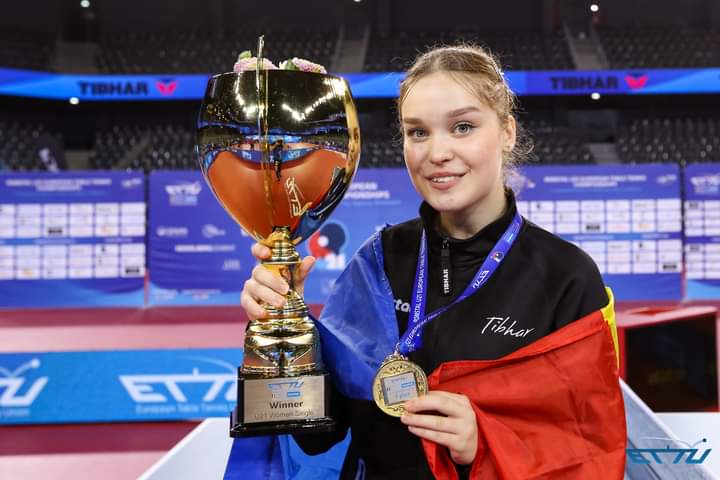 Constănțeanca Elena Zaharia este campioană europeană U21 la tenis de masă