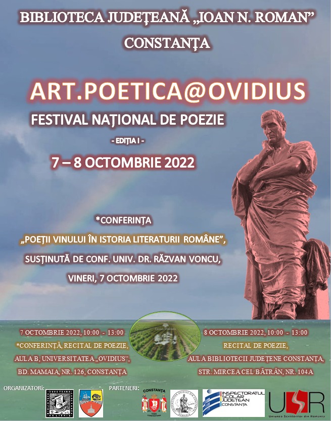CONSTANȚA: Festivalul de poezie Art.Poetica@Ovidius